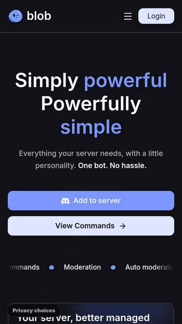 Screenshot of blob.plus