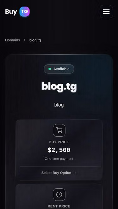 Screenshot of blog.tg