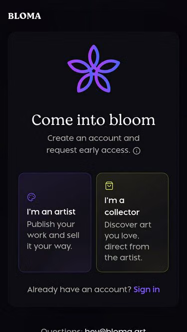 Screenshot of blom.love
