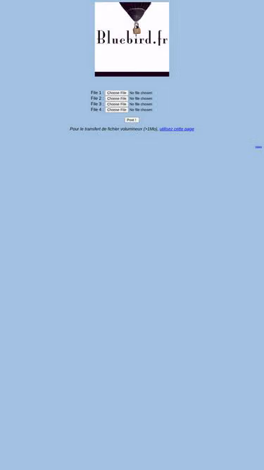 Screenshot of bluebird.fr