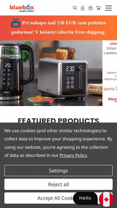 Screenshot of bluebox.si