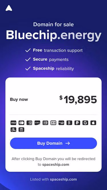 Screenshot of bluechip.energy