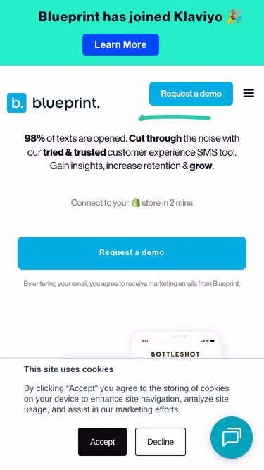 Screenshot of blueprint.store