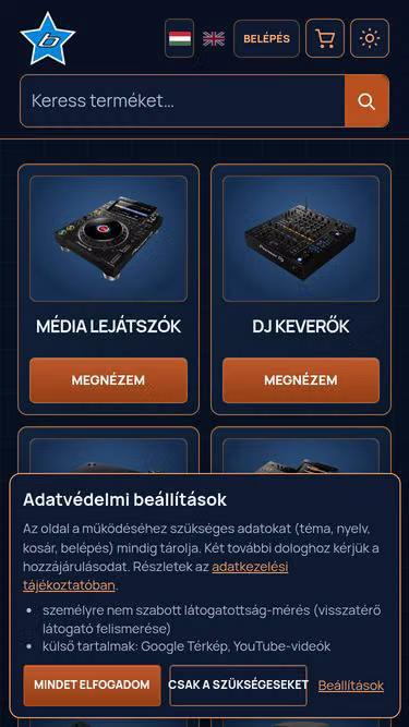 Screenshot of bluestar.hu