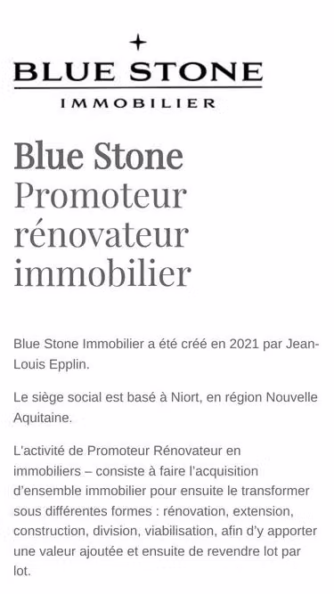 Screenshot of bluestone.fr