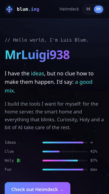 Screenshot of blum.ing