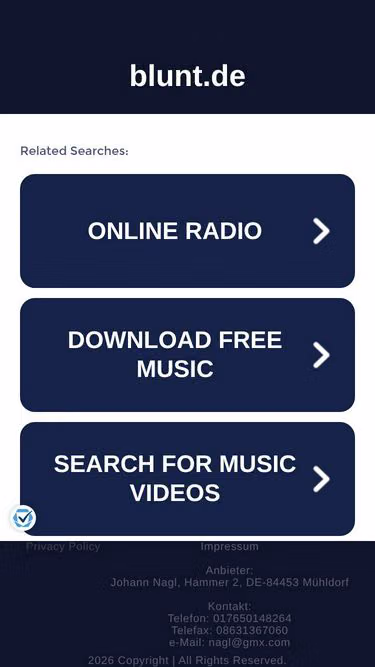 Screenshot of blunt.de