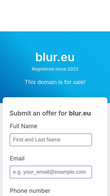 Screenshot of blur.eu