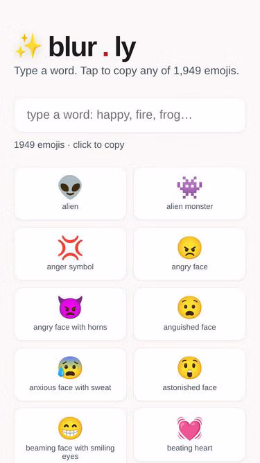 Screenshot of blur.ly