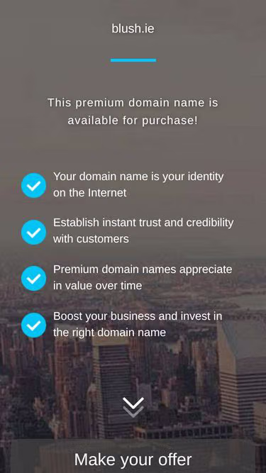 Screenshot of blush.ie