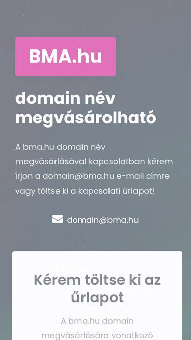Screenshot of bma.hu