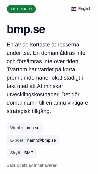 Screenshot of bmp.se