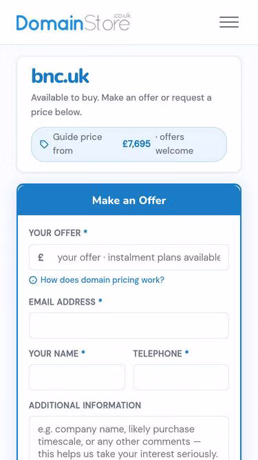 Screenshot of bnc.uk