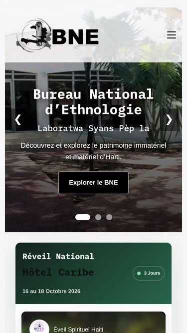 Screenshot of bne.gouv.ht