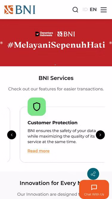 Screenshot of bni.id