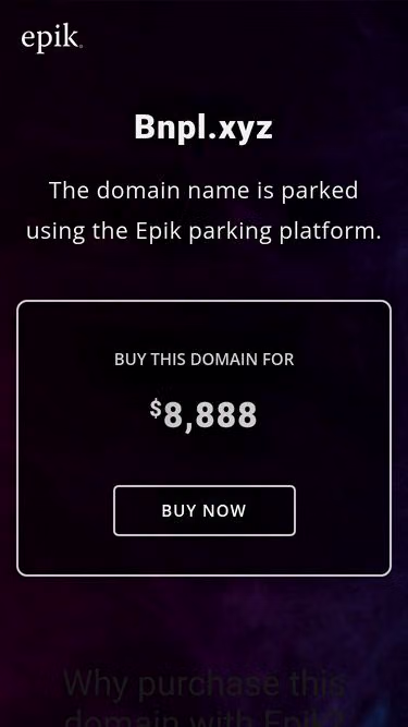 Screenshot of bnpl.xyz