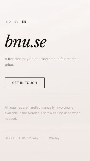 Screenshot of bnu.se