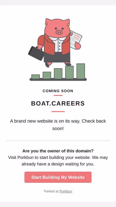 Screenshot of boat.careers