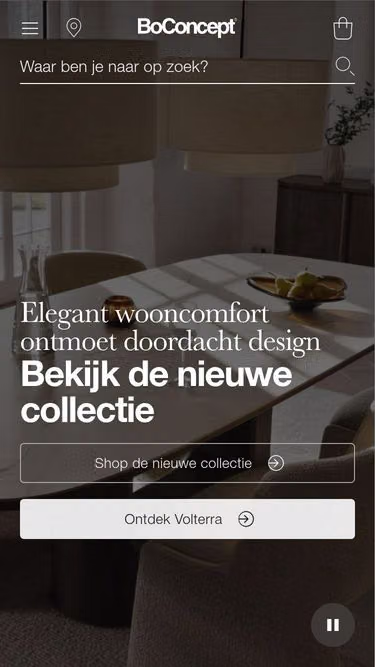 Screenshot of boconcept.nl