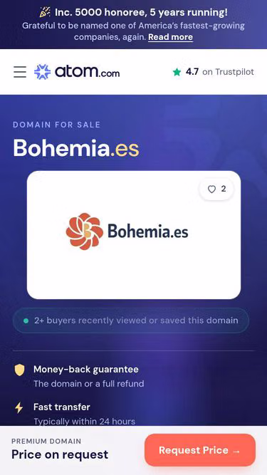 Screenshot of bohemia.es