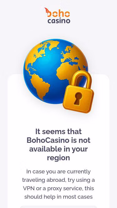 Screenshot of bohocasino.com