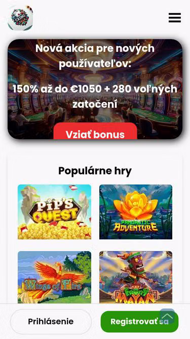 Screenshot of bohocasino.sk