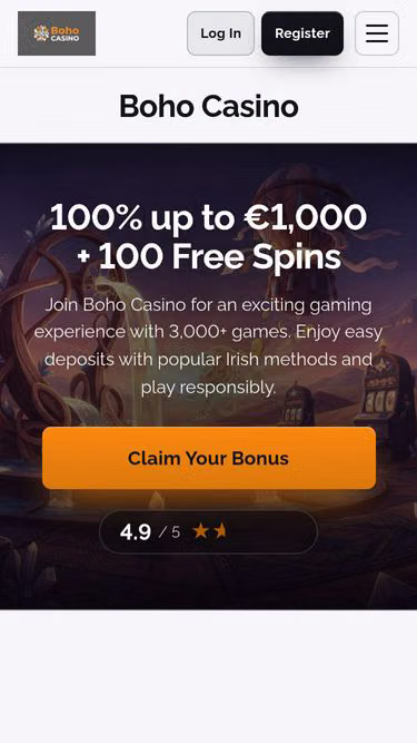 Screenshot of bohocasino.space