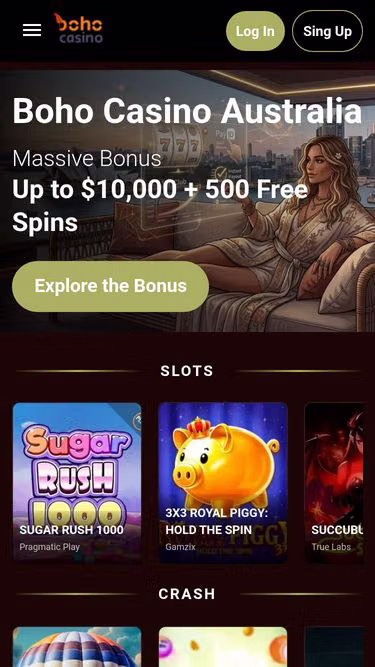 Screenshot of bohocasino.top