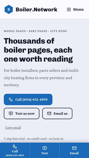 Screenshot of boiler.network