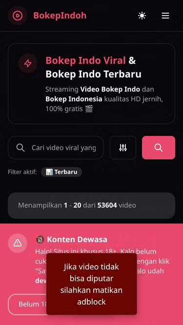 Screenshot of bokepindoh.christmas