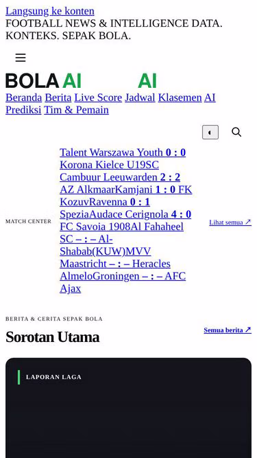 Screenshot of bola.ai.id