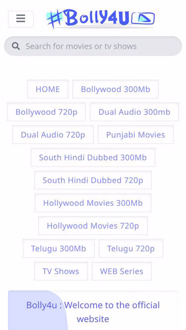Screenshot of bolly4u.casa