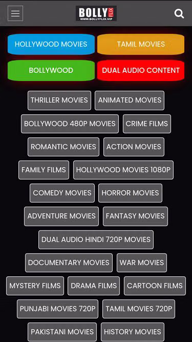 Screenshot of bollyflix.ninja