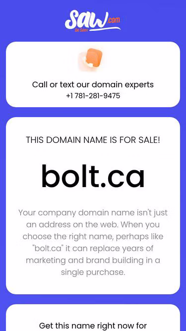 Screenshot of bolt.ca