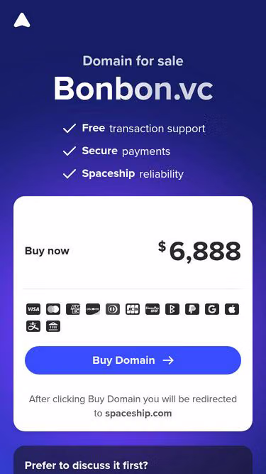 Screenshot of bonbon.vc