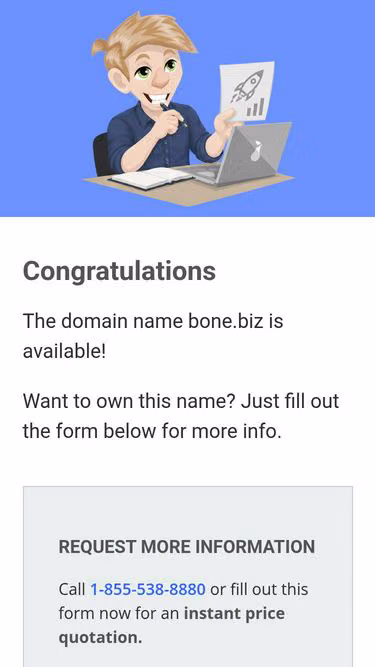 Screenshot of bone.biz