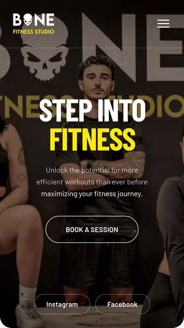 Screenshot of bone.fitness