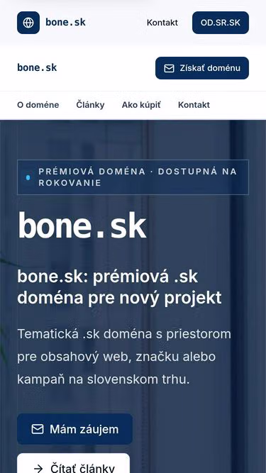 Screenshot of bone.sk