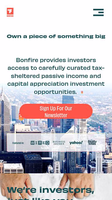 Screenshot of bonfire.capital