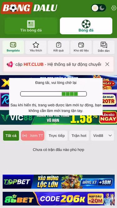 Screenshot of bongdalu.guru