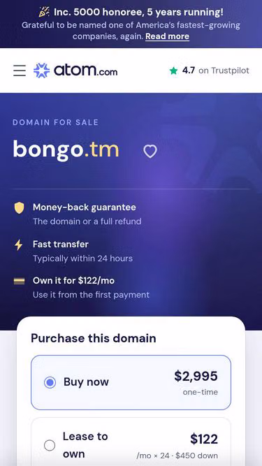 Screenshot of bongo.tm