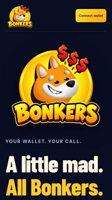 Screenshot of bonkers.cash
