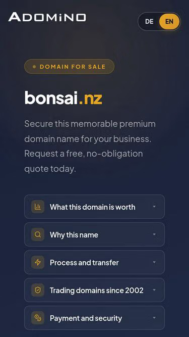 Screenshot of bonsai.nz