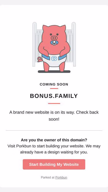 Screenshot of bonus.family