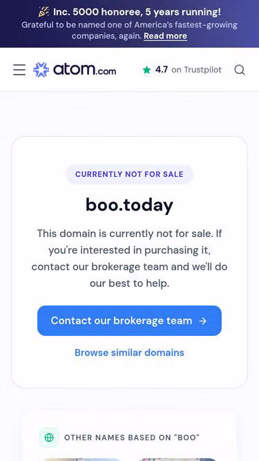 Screenshot of boo.today