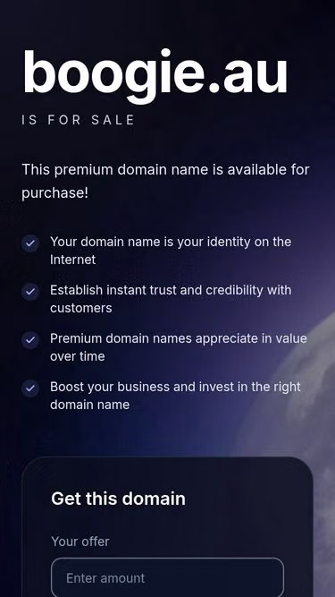 Screenshot of boogie.au