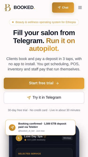 Screenshot of booked.et