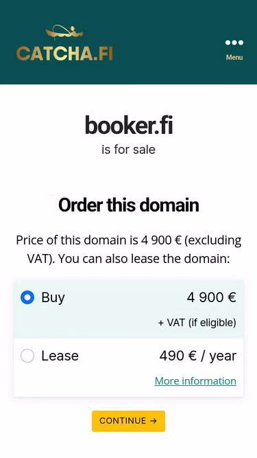 Screenshot of booker.fi