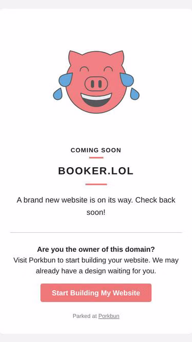 Screenshot of booker.lol