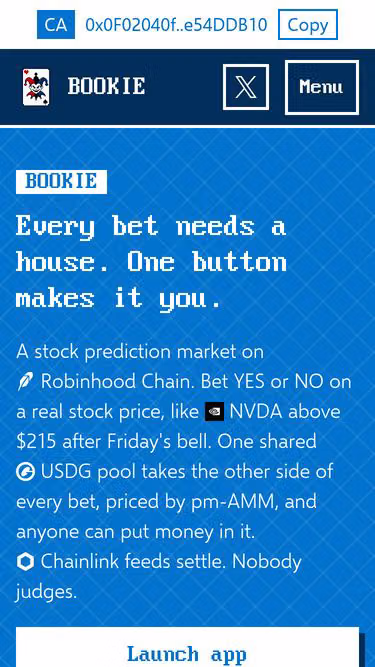 Screenshot of bookie.haus